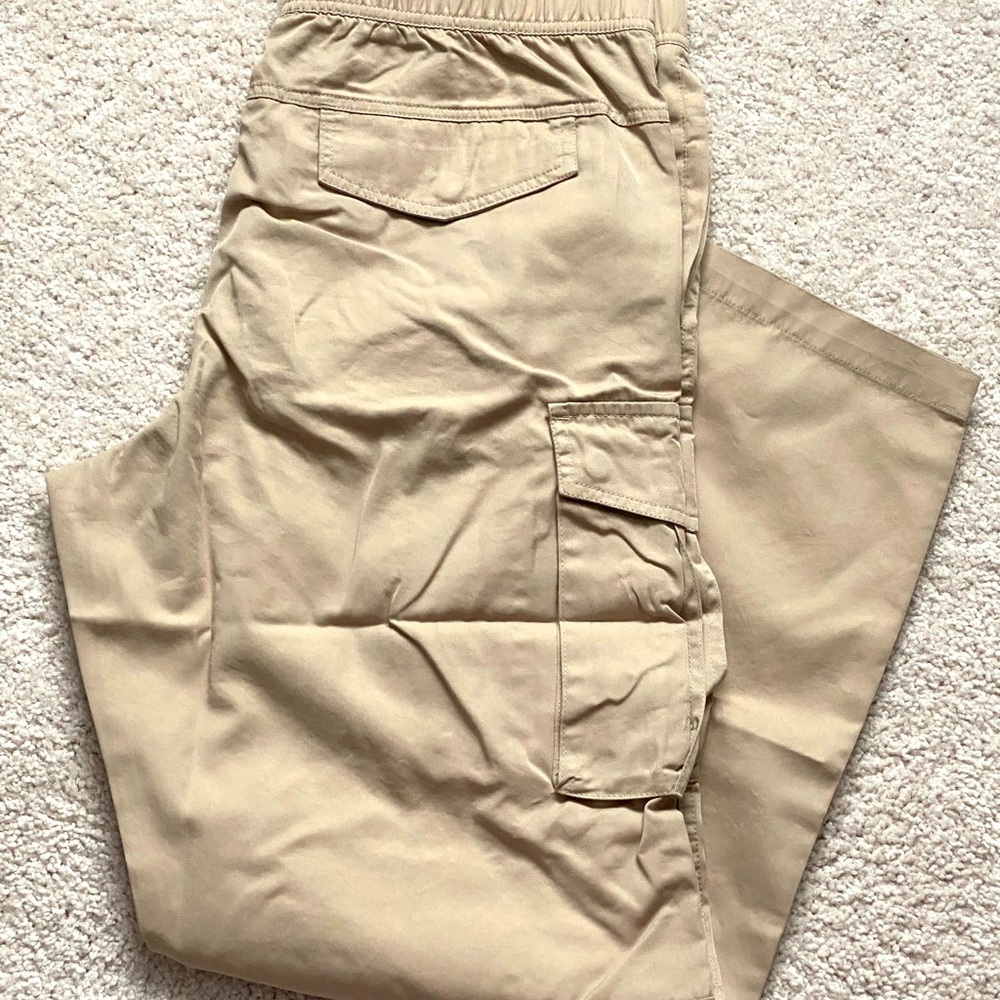 CSG Cargo Pants Beige Large Standard Fit Tapered Leg 1807074 New